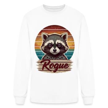 Vintage Raccoon Rogue Sunset Streetwear style - Men's Long Sleeve T-Shirt - white - Front