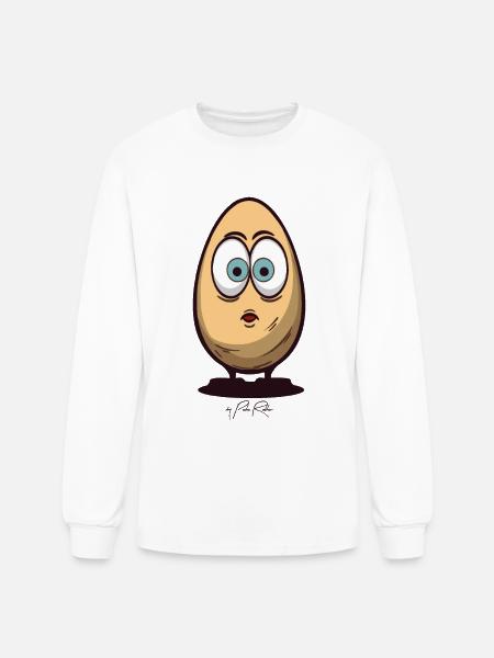 Surprised Egg - Men's Long Sleeve T-Shirt - white