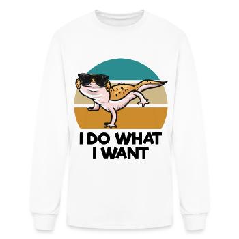 Gecko as a pet - Men's Long Sleeve T-Shirt - white - Front