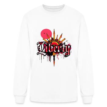 Liberty Blood Collage - Men's Long Sleeve T-Shirt - white - Front