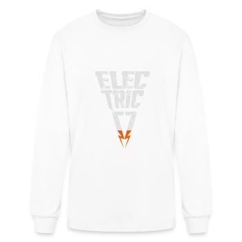 Electric Logo - Men's Long Sleeve T-Shirt - white - Front