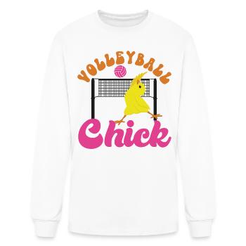 Volleyball Player Team Chicken - Men's Long Sleeve T-Shirt - white - Front