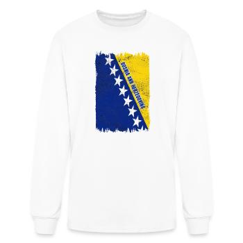 Bosnia and Herzegovina Flag - Men's Long Sleeve T-Shirt - white - Front