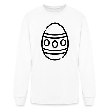 Easter Egg Shape - Men's Long Sleeve T-Shirt - white - Front