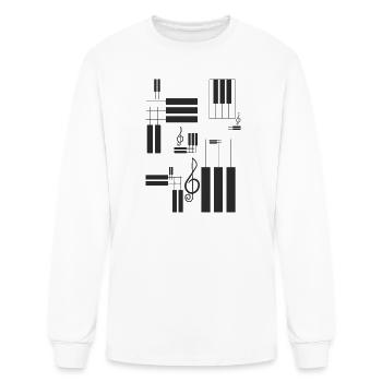 Pianomania piano keys - Men's Long Sleeve T-Shirt - white - Front