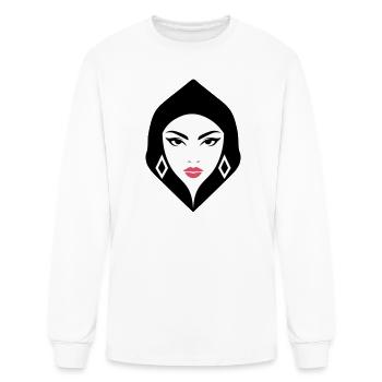 BW Woman Geometric Beauty That Commands Attention - Men's Long Sleeve T-Shirt - white - Front