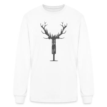 Horns - Men's Long Sleeve T-Shirt - white - Front
