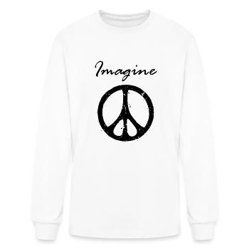 Imagine Peace - Men's Long Sleeve T-Shirt - white - Front