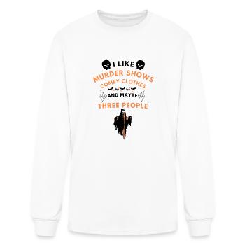 I like murder shows comfy clothes - Men's Long Sleeve T-Shirt - white - Front