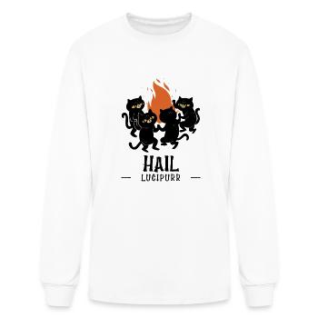 Hail Lucipurr - Men's Long Sleeve T-Shirt - white - Front