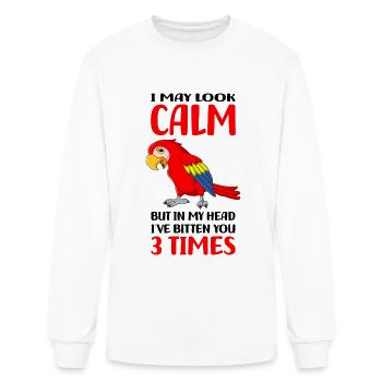 parrot - Men's Long Sleeve T-Shirt - white - Front