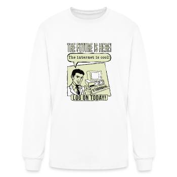 Retro Internet Comic Book Ad - Men's Long Sleeve T-Shirt - white - Front