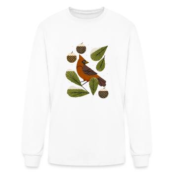 Winter Cardinal - Men's Long Sleeve T-Shirt - white - Front