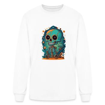 Clipart squelette - T-shirt à manches longues Homme - blanc - Devant