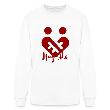 Hug Me - Men's Long Sleeve T-Shirt - white - Front