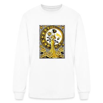 Déesse Rose Jaune - T-shirt à manches longues Homme - blanc - Devant