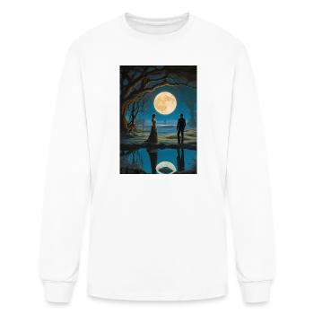 Enchanted Moonlit Reflection Scene - Men's Long Sleeve T-Shirt - white - Front