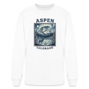 Aspen, Colorado, Winterurlaub, wandern, Skifahren, - Men's Long Sleeve T-Shirt - white - Front