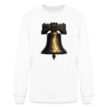 Cracked Liberty Bell Glow - Men's Long Sleeve T-Shirt - white - Front