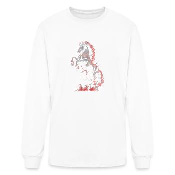 Crimson Blaze Stallion - Men's Long Sleeve T-Shirt - white - Front