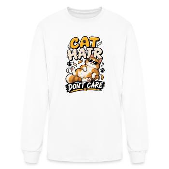 Cat Hair Don't Care - Men's Long Sleeve T-Shirt - white - Front