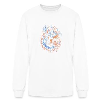 Blue Inferno Wolf - Men's Long Sleeve T-Shirt - white - Front