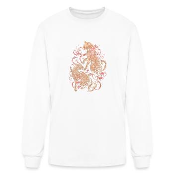 Leopard Duo Ribbon Celebration - Men's Long Sleeve T-Shirt - white - Front
