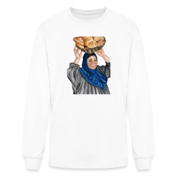 Bread Carrier in Blue Hijab - Men's Long Sleeve T-Shirt - white - Front