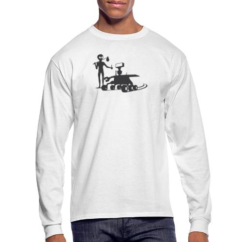 Alien Hitching a Ride on Mars Rover (Light) - Men's Long Sleeve T-Shirt