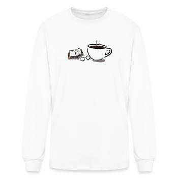 Coffee & Reading Moment - Men's Long Sleeve T-Shirt - white - Front