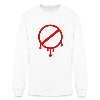 prohibition sign - forbidden - Men's Long Sleeve T-Shirt - white - Front
