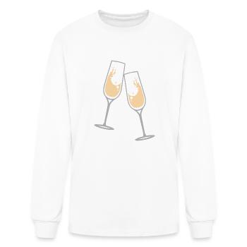 Champagne - Men's Long Sleeve T-Shirt - white - Front