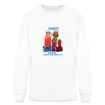 TOURIST hero - Men's Long Sleeve T-Shirt - white - Front