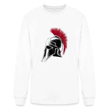 Spartan Helmet - Men's Long Sleeve T-Shirt - white - Front