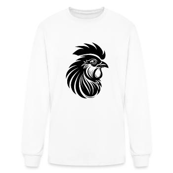 Chicken Hen Rooster Farm Chicks - Men's Long Sleeve T-Shirt - white - Front