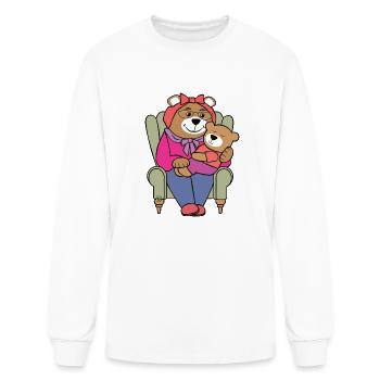 Grandma Bear And Grandchild - Men's Long Sleeve T-Shirt - white - Front