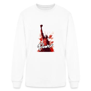 power - Men's Long Sleeve T-Shirt - white - Front