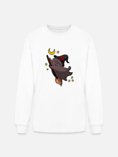 Cute Kittens The Broom - Men's Long Sleeve T-Shirt - white