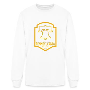 Vintage Pennsylvania Emblem with Liberty Bell - Men's Long Sleeve T-Shirt - white - Front