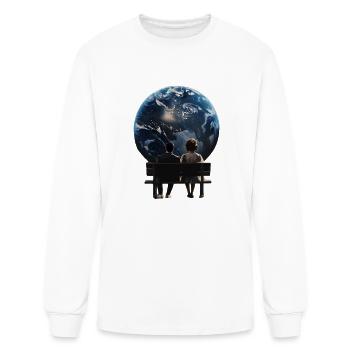 Cosmic Bench View - Men's Long Sleeve T-Shirt - white - Front