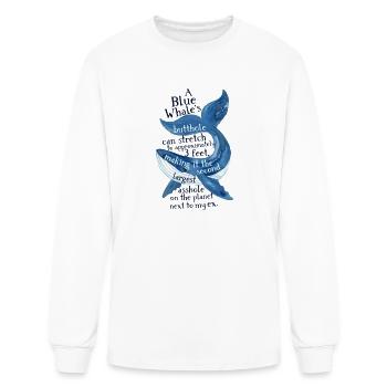 Funny Breakup Humor Divorce Party Ex Beau Whale  - Men's Long Sleeve T-Shirt - white - Front