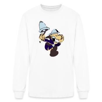 Retro Town Crier Ringing Bell Vector - Men's Long Sleeve T-Shirt - white - Front