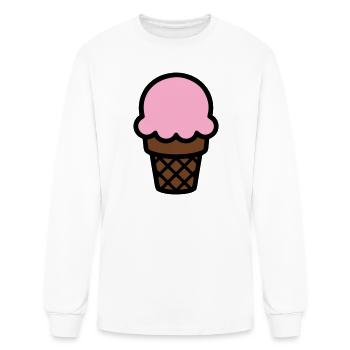 Ice Cream Cone Icon - Men's Long Sleeve T-Shirt - white - Front