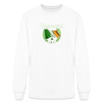 Leonard Surname Irish Last Name Ireland Flag - Men's Long Sleeve T-Shirt - white - Front