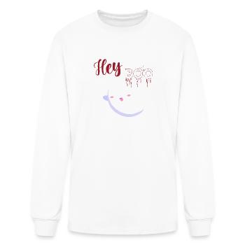 Hey Boo - Men's Long Sleeve T-Shirt - white - Front