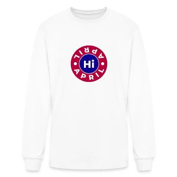 Hi APRIL - Men's Long Sleeve T-Shirt - white - Front