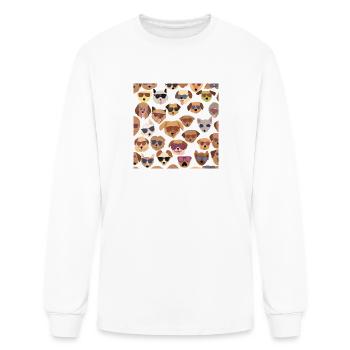 A lot of dogs here 2 - Men's Long Sleeve T-Shirt - white - Front