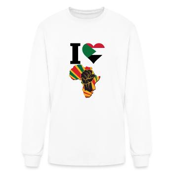 Sudan Black Power - Men's Long Sleeve T-Shirt - white - Front