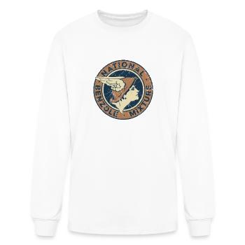 Ultra Vintage National Benzole Mixture Emblem - Men's Long Sleeve T-Shirt - white - Front