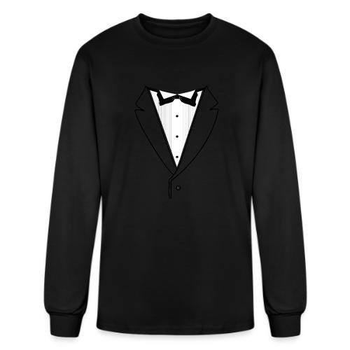 Tuxedo Plain w. Black Lines - Men's Long Sleeve T-Shirt